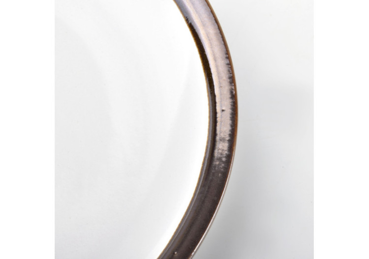 Talerz obiadowy CAL WHITE - Porcelaine 26,5x26,5x2cm - HTPB4843-PROM - Affekdesign By Mondex 2