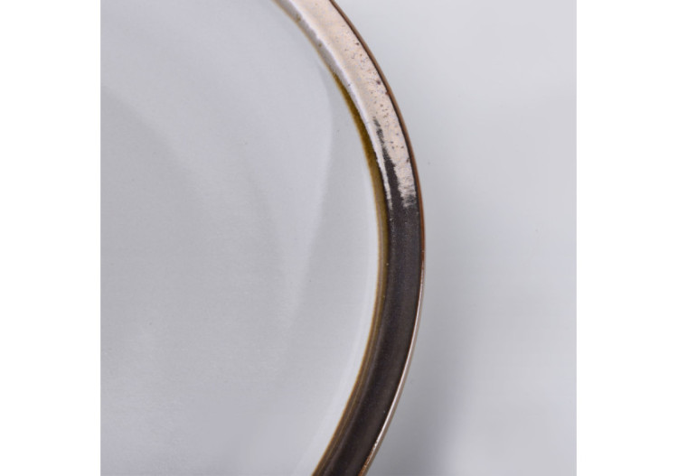 Talerz obiadowy CAL GREY - Porcelaine 26,5x26,5x2cm - HTPB4850-PROM - Affekdesign By Mondex 2