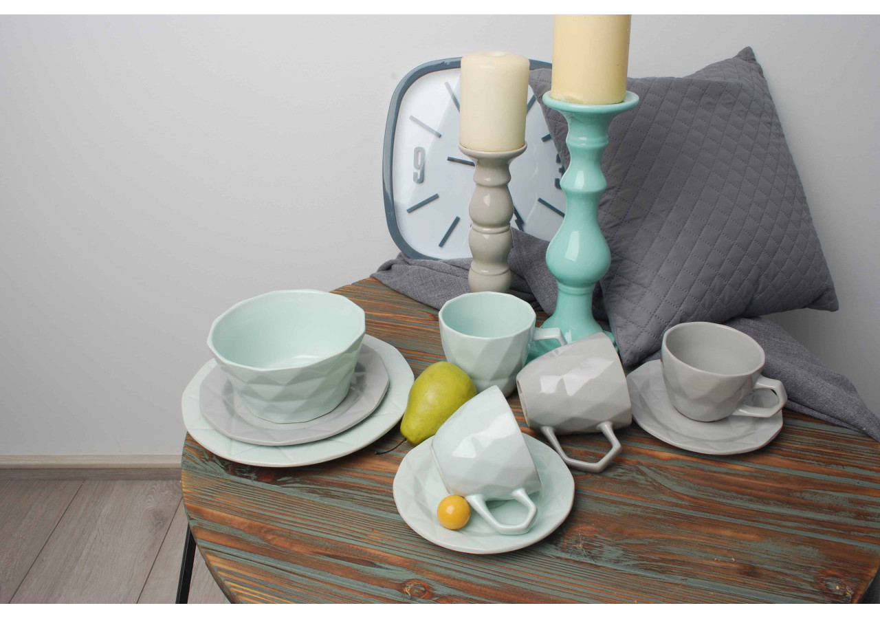 Assiette à dessert ADEL MINT - Céramique 19,5cm - HTPR2234-PROM - Affekdesign By Mondex