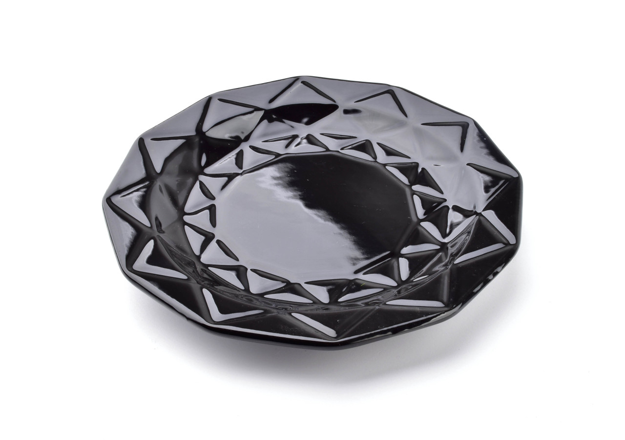 Assiette à dessert ADEL BLACK - Céramique 19,5cm - HTPS2689-PROM - Affekdesign By Mondex