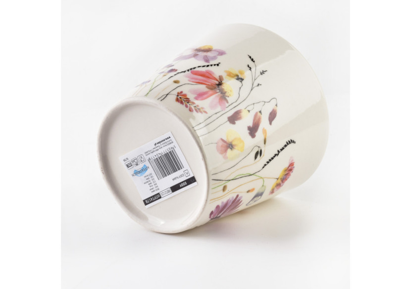 Mug EDDY - Porcelaine blanche à motif feuilles 400ml - HTPT4178 - Affekdesign By Mondex Mug EDDY - Porcelaine blanche à motif feuilles 400ml - HTPT4178 - Affekdesign By Mondex