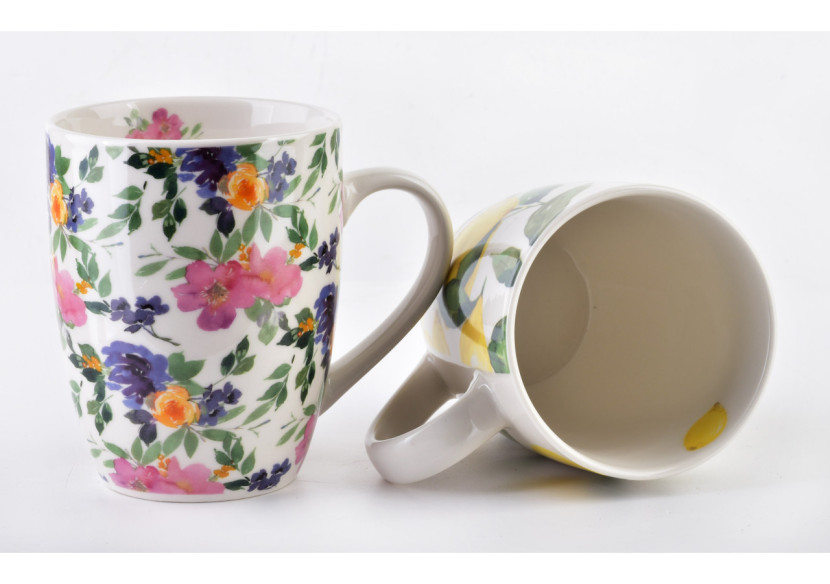 Mug EDDY - Porcelaine 360ml 8x11xh10,2cm - HTPT4208 - Affekdesign By Mondex Mug EDDY - Porcelaine 360ml 8x11xh10,2cm - HTPT4208 - Affekdesign By Mondex