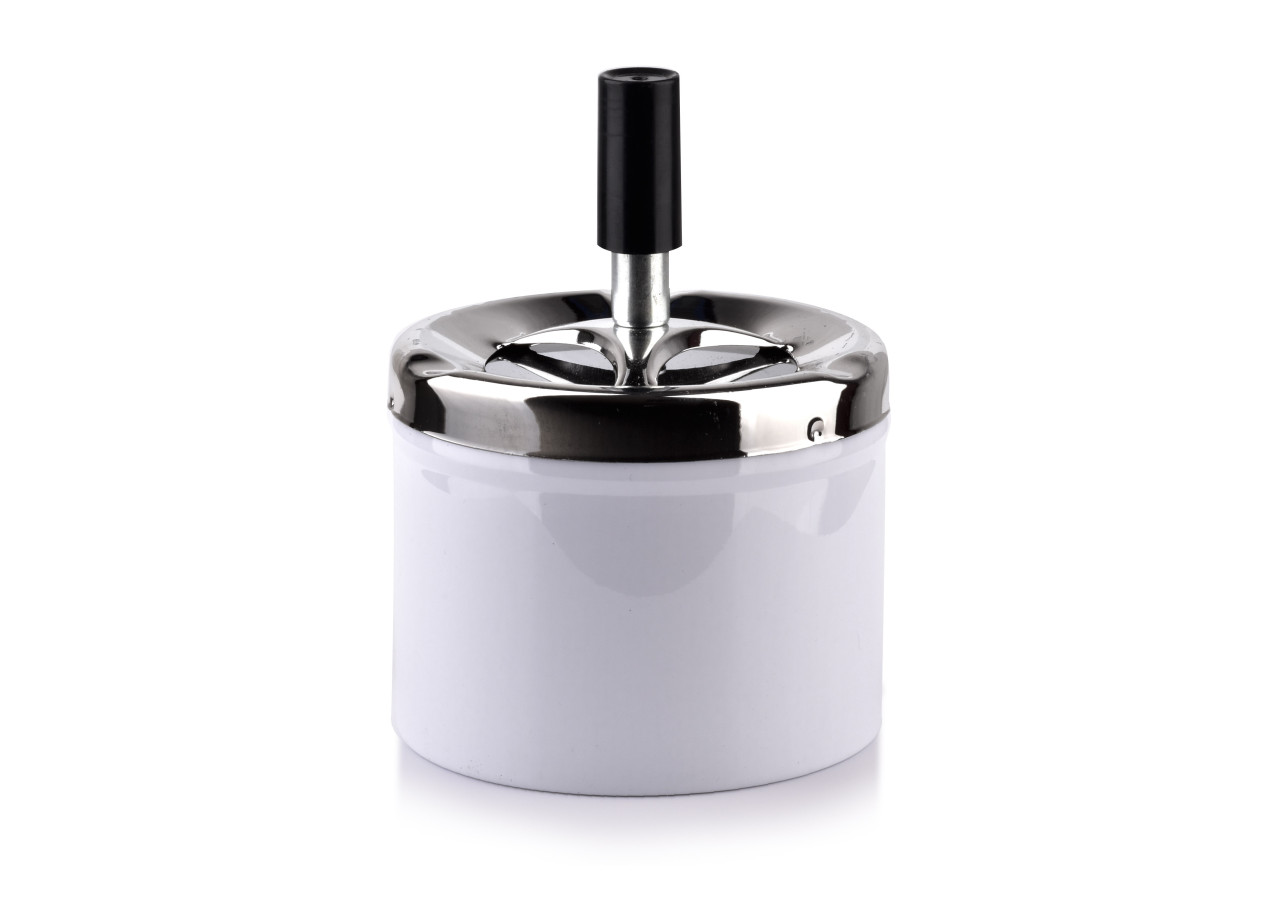 Cendrier ASHLEY - Métal avec bouton 9,3xh12cm - HTBL9837-PROM - Mondex