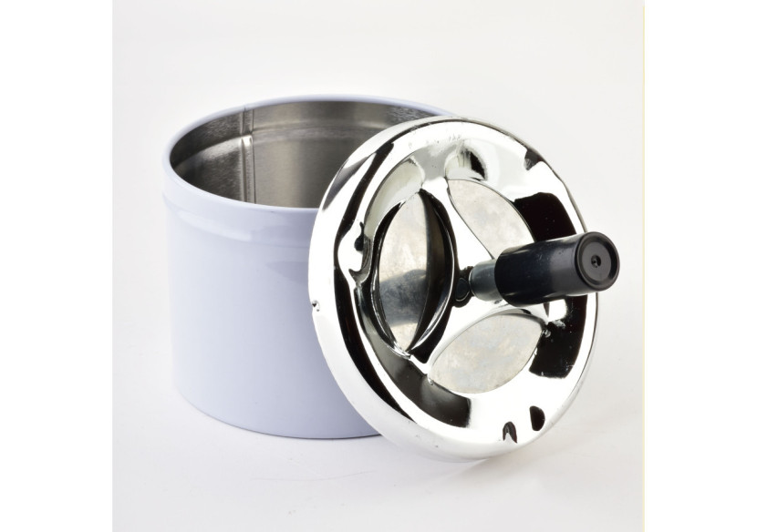 Cendrier ASHLEY - Métal avec bouton 9,3xh12cm - HTBL9837-PROM - Mondex