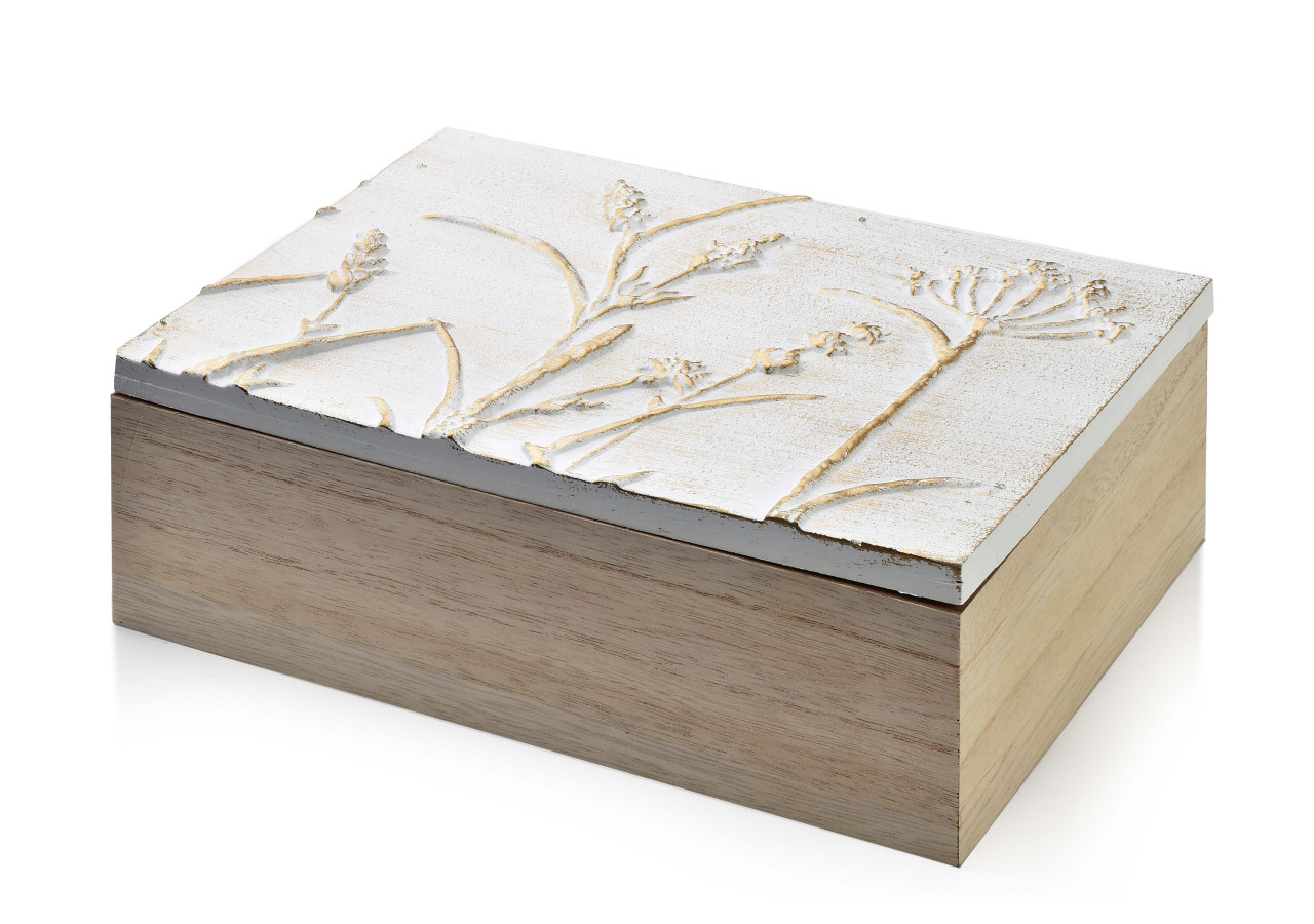 Boîte à thé SADIE - 6 compartiments 24x17,5xh8cm - HTYK4277 - Mondex