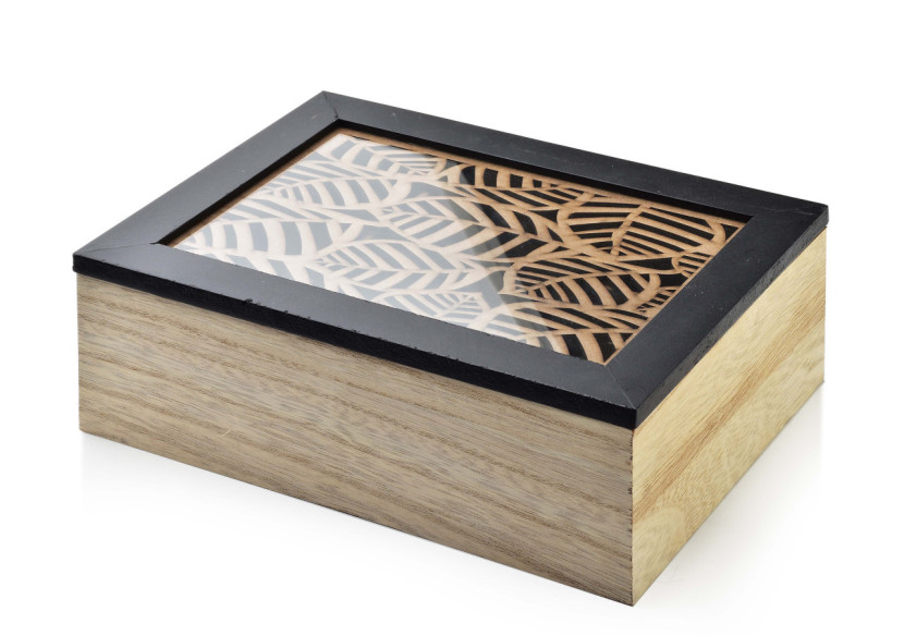 Boîte à thé SADIE - 6 compartiments 23x17,5xh7,7cm - HTYK4284 - Mondex Boîte à thé SADIE - 6 compartiments 23x17,5xh7,7cm - HTYK4284 - Mondex