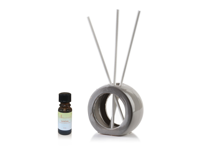 Diffuseur de Parfum - Céramique avec 3 Bâtonnets 8 x 4 x 7,5 cm - HTTP3213-PROM - Mondex