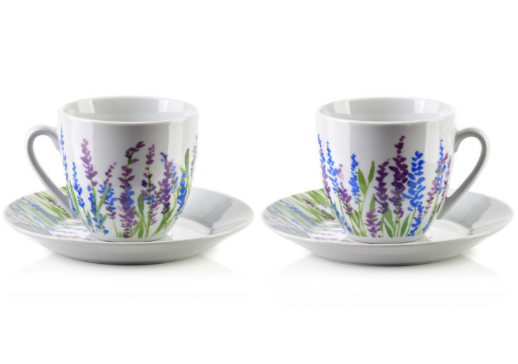 Ensemble de 6 Tasses avec Soucoupes - Porcelaine 250ml - HTTC5601 - Affekdesign By Mondex