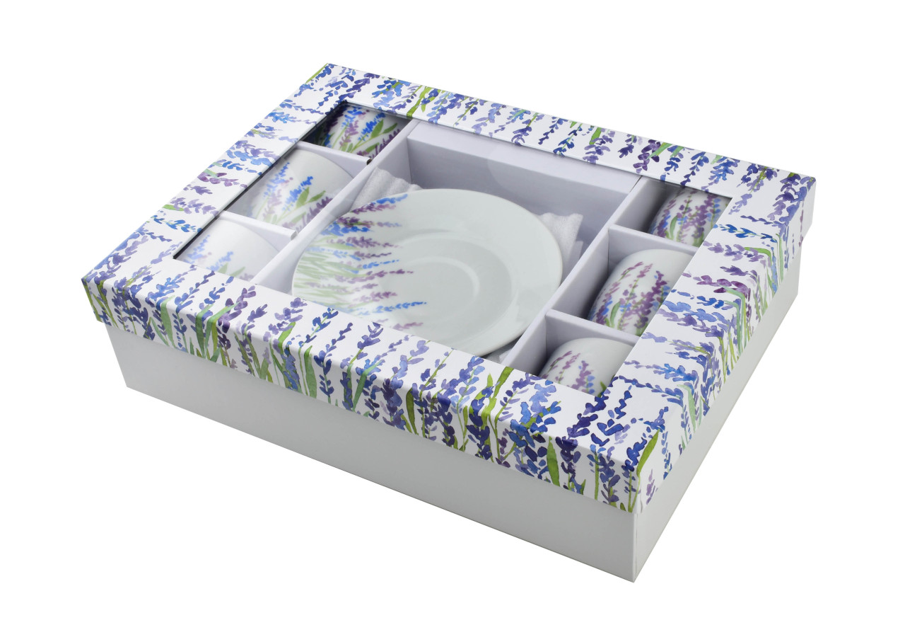Ensemble de 6 Tasses avec Soucoupes - Porcelaine 250ml - HTTC5601 - Affekdesign By Mondex