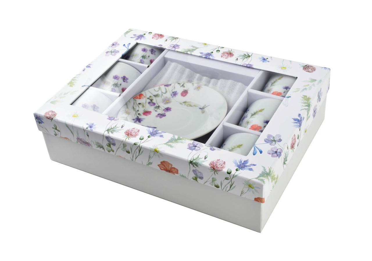 Ensemble de 6 Tasses avec Soucoupes - Porcelaine 250ml - HTTC5618 - Affekdesign By Mondex