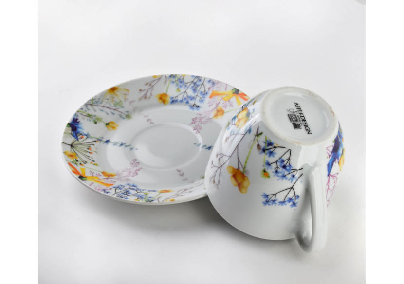 Ensemble de 6 Tasses avec Soucoupes - Porcelaine 250ml - HTTC5632 - Affekdesign By Mondex Ensemble de 6 Tasses avec Soucoupes - Porcelaine 250ml - HTTC5632 - Affekdesign By Mondex