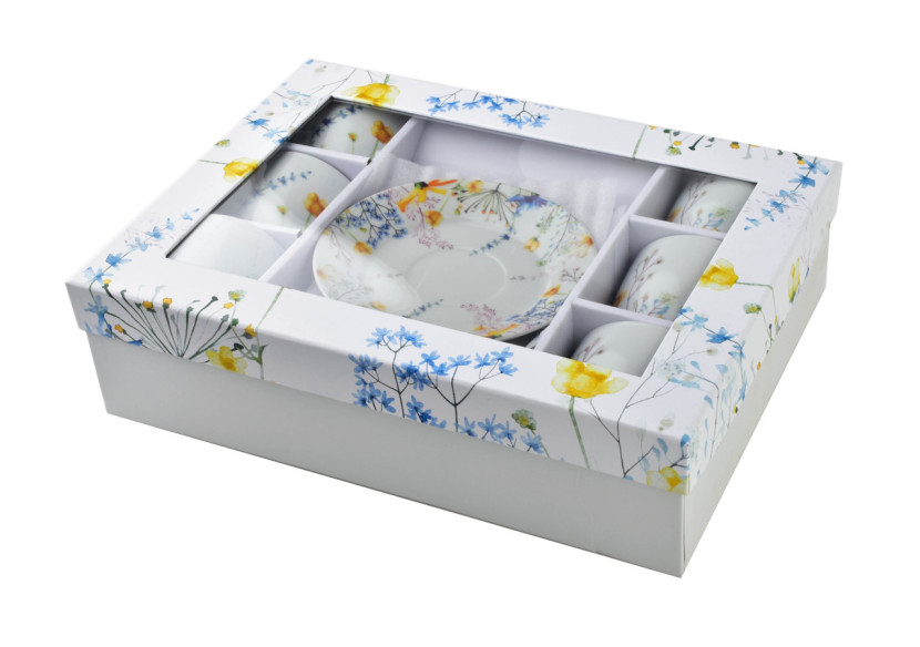 Ensemble de 6 Tasses avec Soucoupes - Porcelaine 250ml - HTTC5632 - Affekdesign By Mondex Ensemble de 6 Tasses avec Soucoupes - Porcelaine 250ml - HTTC5632 - Affekdesign By Mondex