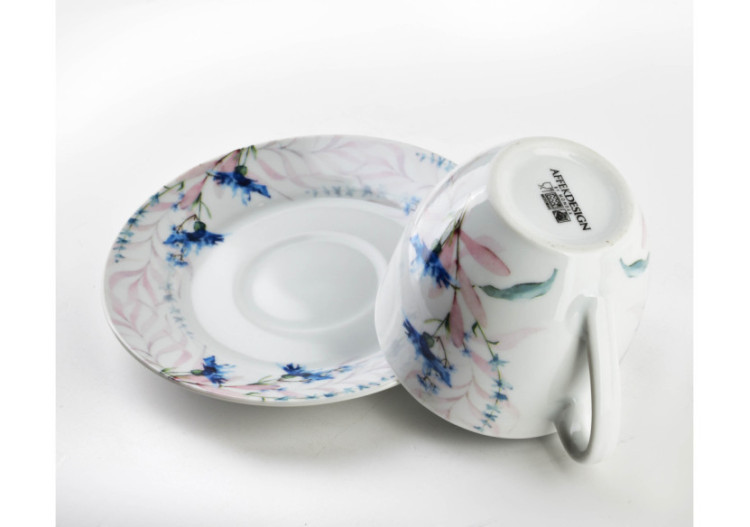 Ensemble de 6 Tasses avec Soucoupes - Porcelaine 250ml - HTTC5649 - Affekdesign By Mondex 2
