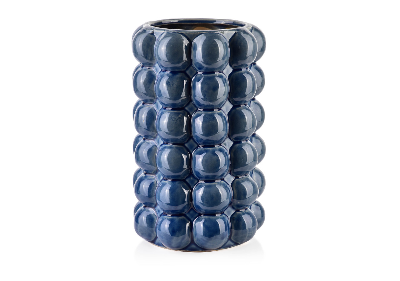 Vase VALA BLUE - Céramique 16x16x26,5cm - HTTS4925 - Mondex