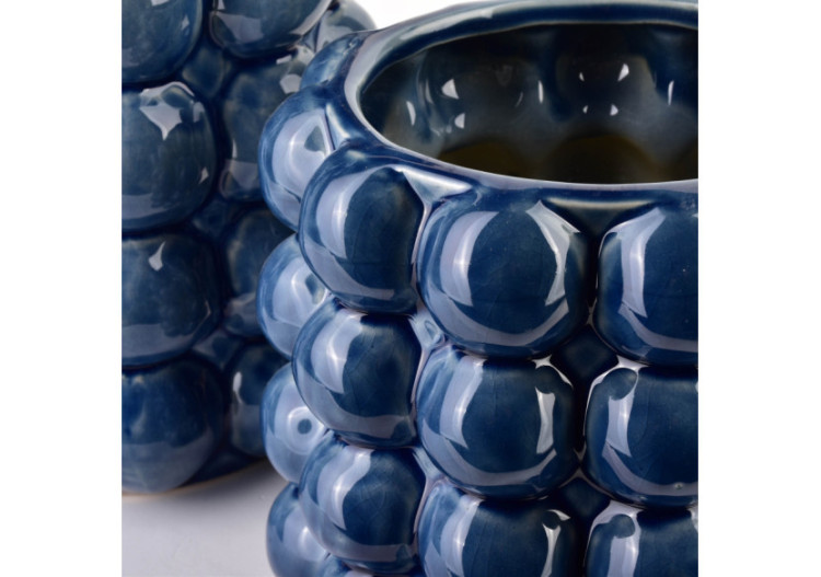 Vase VALA BLUE - Céramique 16x16x26,5cm - HTTS4925 - Mondex 2