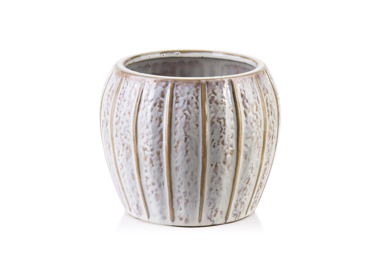 Cache-pot YVONNE - Céramique bleue 17x17xh14cm - HTTS5045 - Mondex