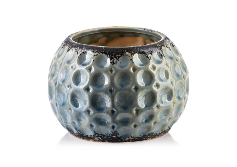 Vase DIVINE - Céramique beige 19,5 x 19,5 x 13 cm - HTTS5212 - Mondex