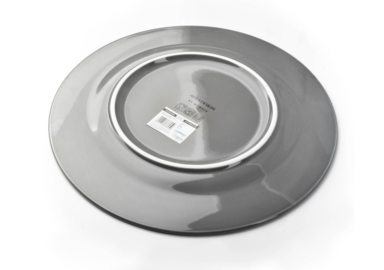 Talerz obiadowy HUDSON - Porcelaine grise 27cm - HTPM6259-PROM - Affekdesign By Mondex