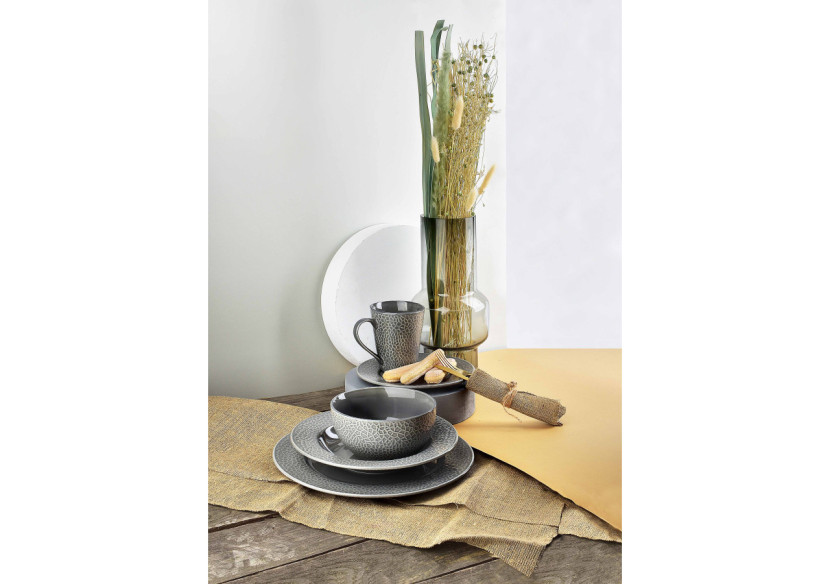 Talerz obiadowy HUDSON - Porcelaine grise 27cm - HTPM6259-PROM - Affekdesign By Mondex Talerz obiadowy HUDSON - Porcelaine grise 27cm - HTPM6259-PROM - Affekdesign By Mondex