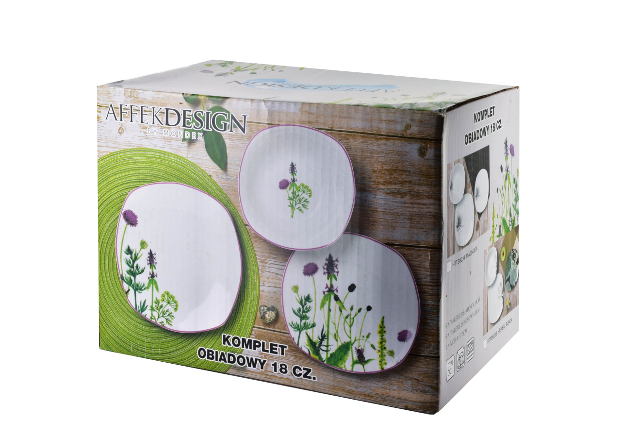 Service de Table HERABL MIST - 18 pièces pour 6 personnes - HTTB9241 - Affekdesign By Mondex