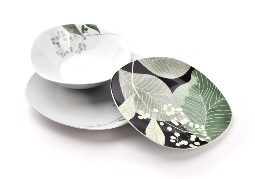 Service de Table HERBAL BLACK - 18 pièces pour 6 personnes - HTTB9258 - Affekdesign By Mondex Service de Table HERBAL BLACK - 18 pièces pour 6 personnes - HTTB9258 - Affekdesign By Mondex