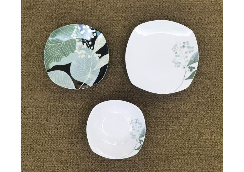 Service de Table HERBAL BLACK - 18 pièces pour 6 personnes - HTTB9258 - Affekdesign By Mondex Service de Table HERBAL BLACK - 18 pièces pour 6 personnes - HTTB9258 - Affekdesign By Mondex