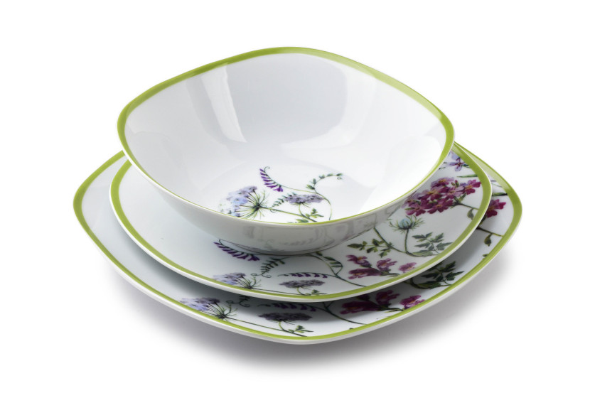 Service de table LEA SOFT - 18 pièces en porcelaine blanche avec motif floral - HTTB9319 - Affekdesign By Mondex Service de table LEA SOFT - 18 pièces en porcelaine blanche avec motif floral - HTTB9319 - Affekdesign By Mondex