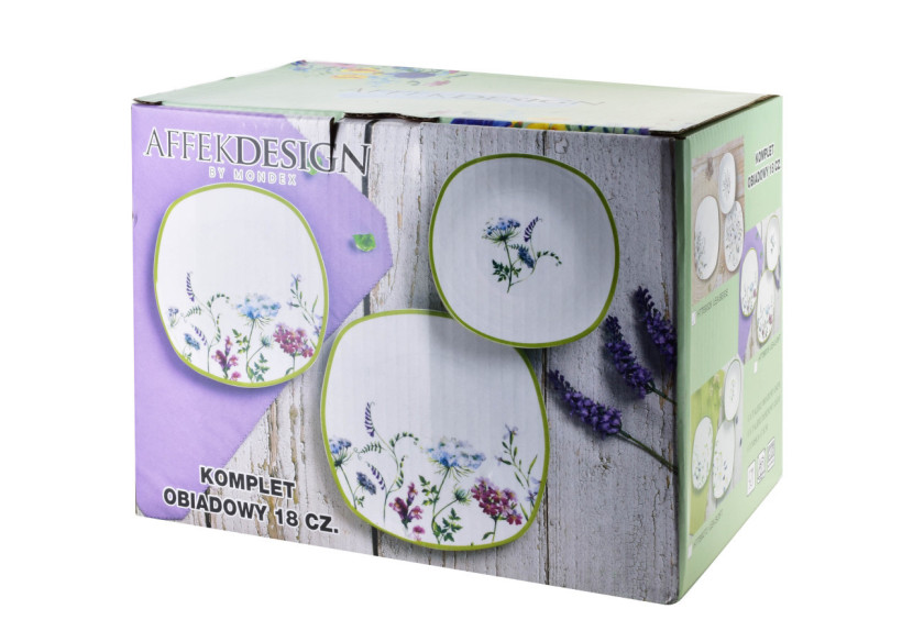 Service de table LEA SOFT - 18 pièces en porcelaine blanche avec motif floral - HTTB9319 - Affekdesign By Mondex Service de table LEA SOFT - 18 pièces en porcelaine blanche avec motif floral - HTTB9319 - Affekdesign By Mondex