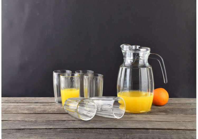 Set SOFIA - Carafe et 6 verres en verre sodique 2L - HTID6875 - Mondex 2