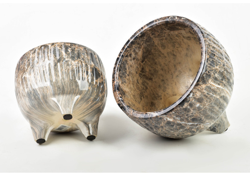 Vase NEVA MARBLE - 20,5 x 18,5 cm, design élégant - HTYE8541 - Mondex