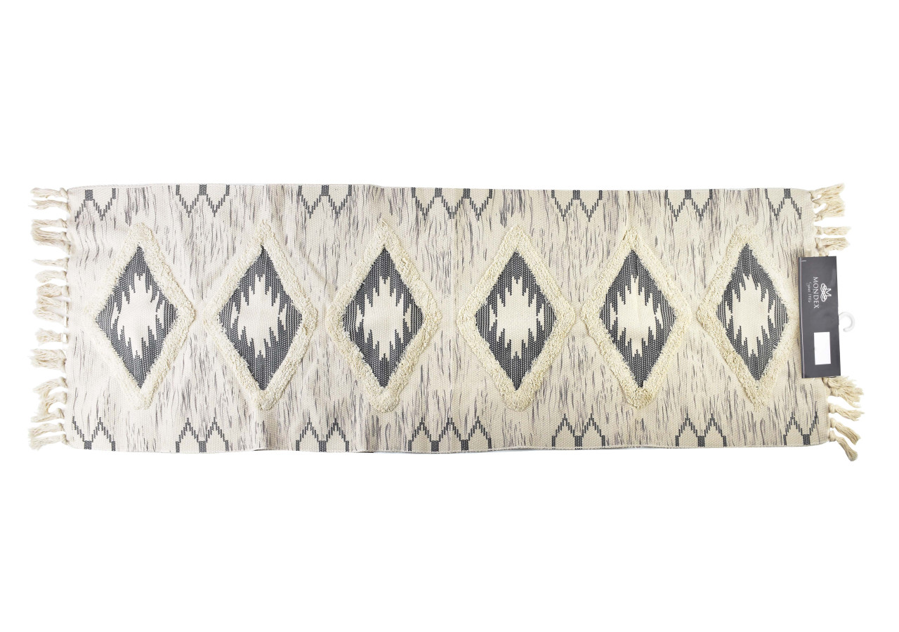 Tapis BOHO - Style franges 60x180cm - HTUA7476 - Mondex