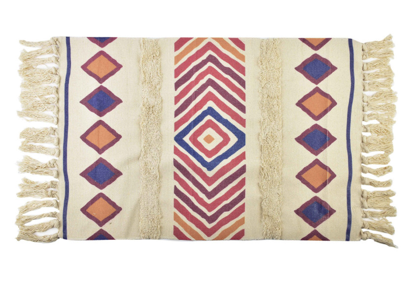 Tapis BOHO - Design floral 60 x 90 cm - HTUA7551 - Mondex