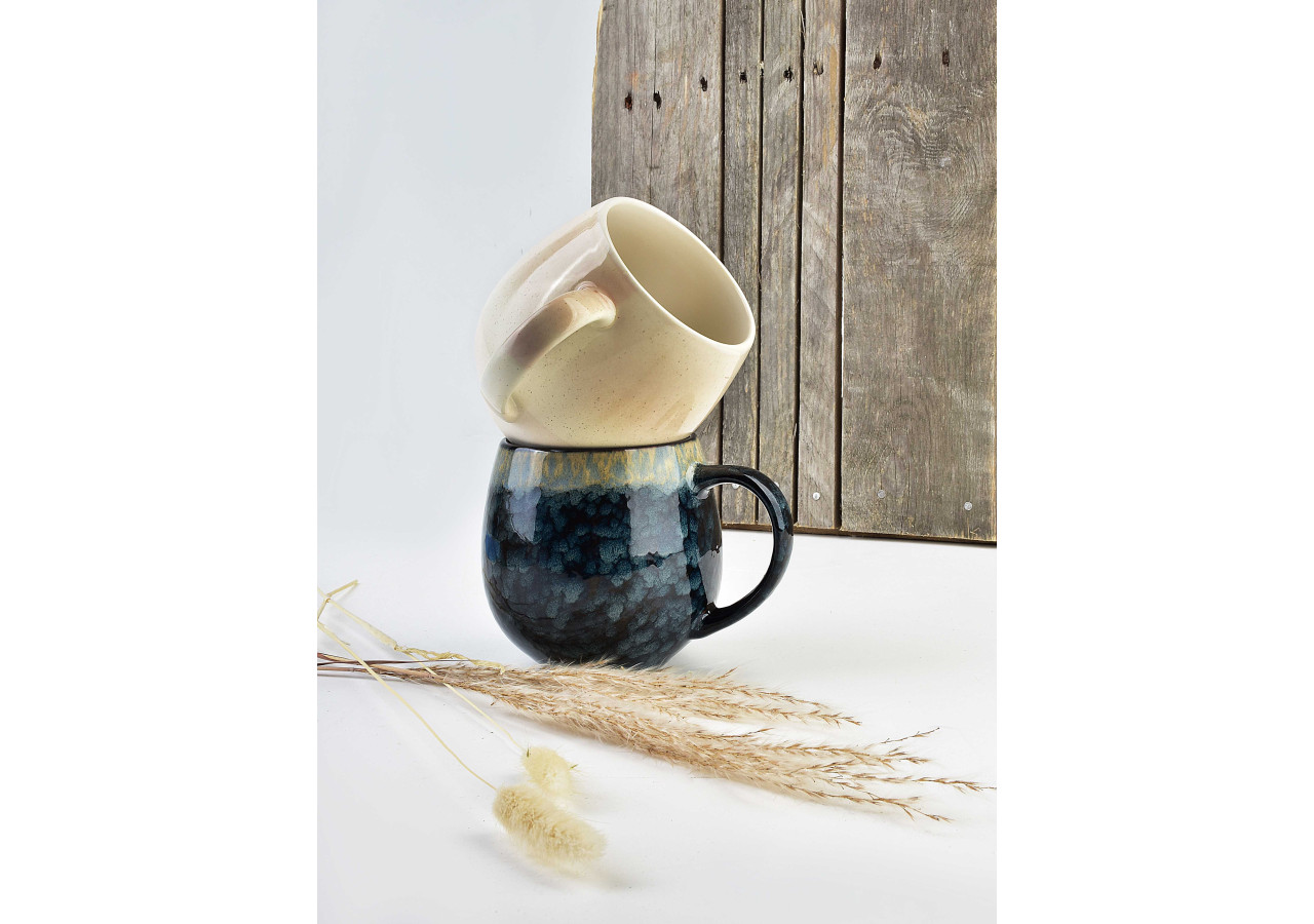 LOTTA BARREL - Mug en céramique 580ml 8,5x14xh10,5cm BOHO - HTPT1069-PROM - Affekdesign By Mondex