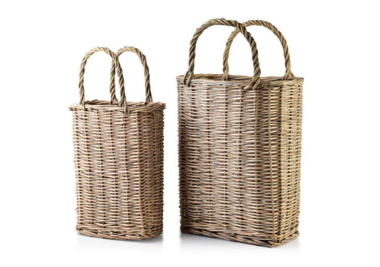 Ensemble de 2 paniers multifonctionnels GUSTAV - 39,5 x 27 x H48/H65 cm et 30 x 17,5 x H40/H56 cm - HIWD9562 - Mondex