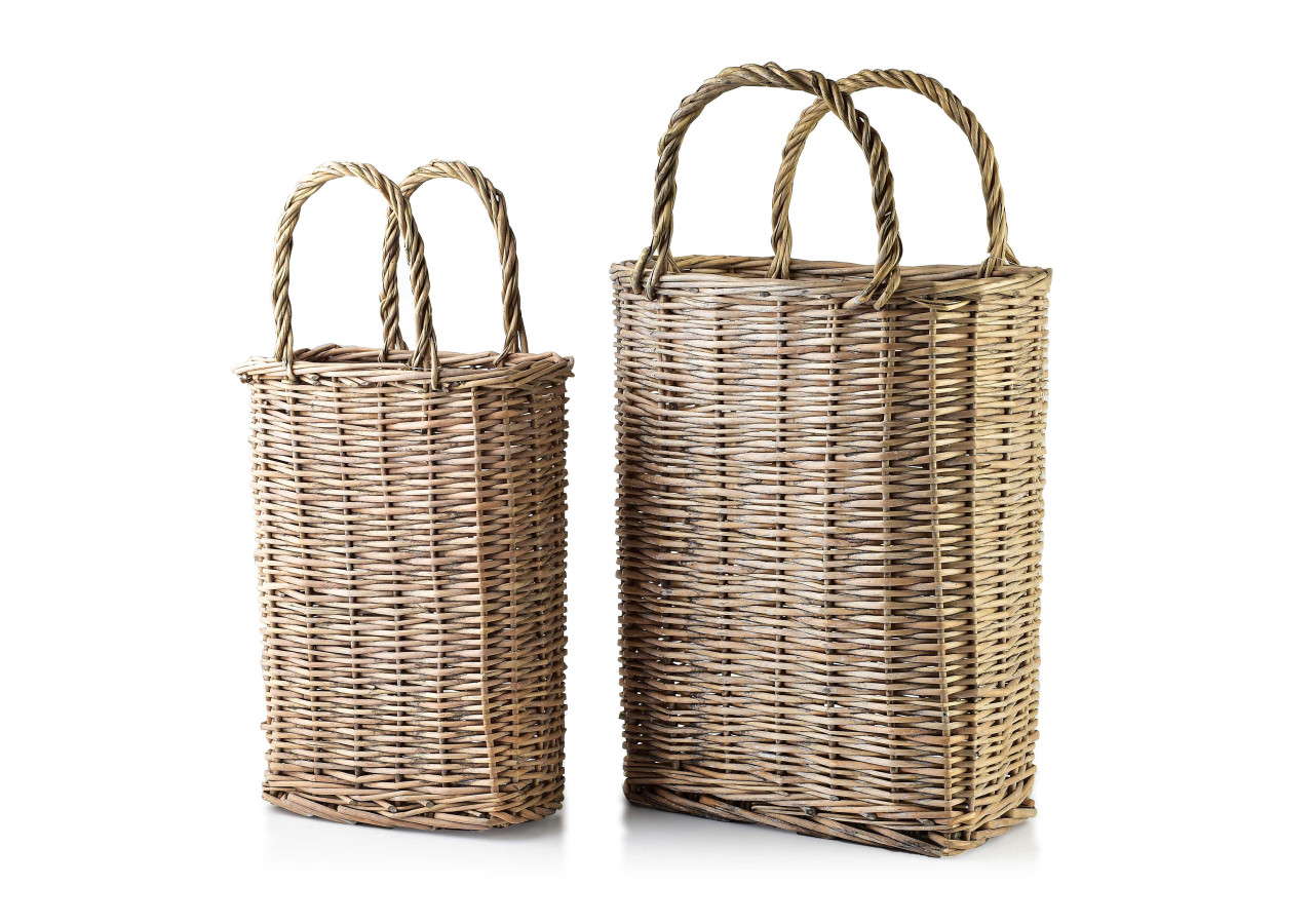 Ensemble de 2 paniers multifonctionnels GUSTAV - 39,5 x 27 x H48/H65 cm et 30 x 17,5 x H40/H56 cm - HIWD9562 - Mondex