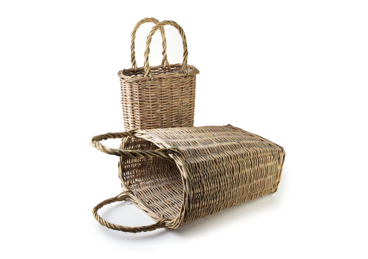 Ensemble de 2 paniers multifonctionnels GUSTAV - 39,5 x 27 x H48/H65 cm et 30 x 17,5 x H40/H56 cm - HIWD9562 - Mondex
