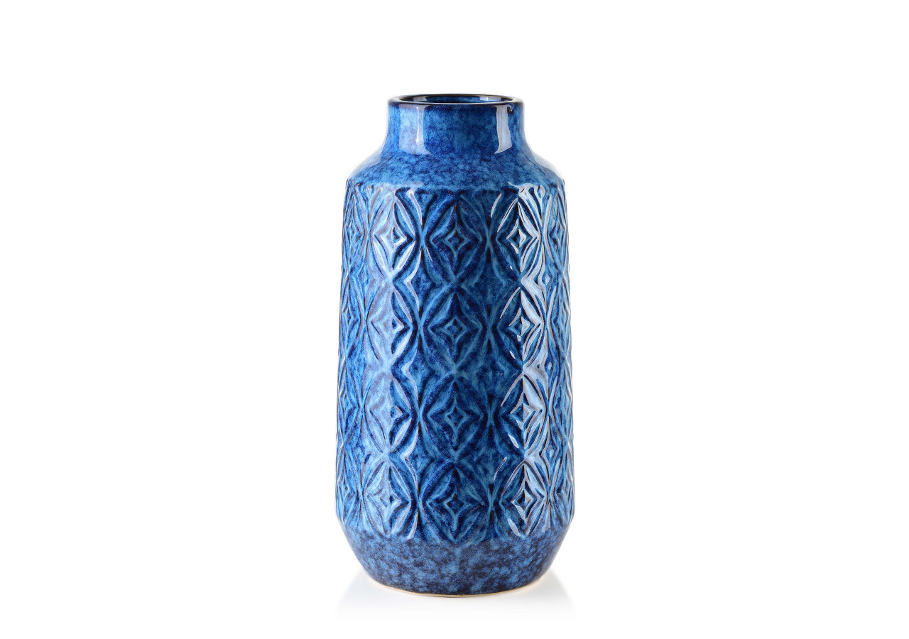 Vase YARINE DARK - Céramique raffinée 8,5xH31cm - HTTS9685 - Mondex