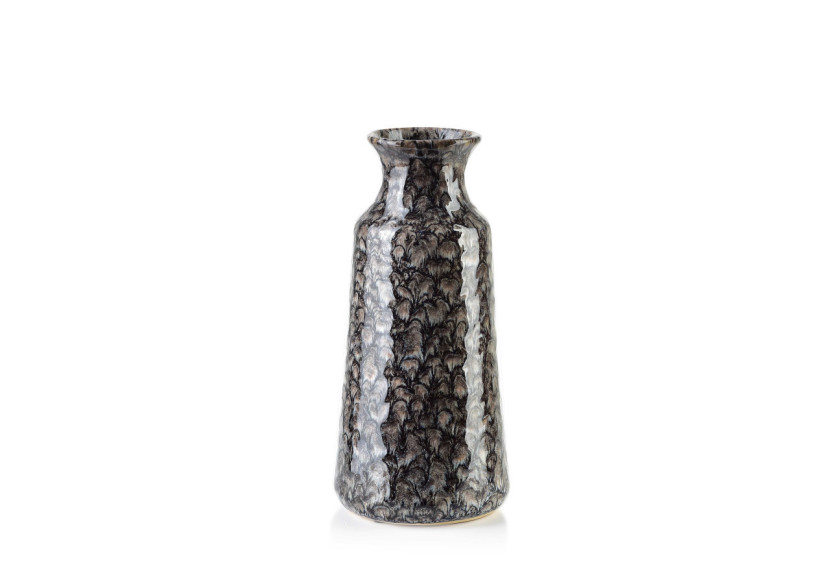 Vase YARINE GREY - Céramique moderne 7,5xH26,5cm - HTTS9708 - Mondex