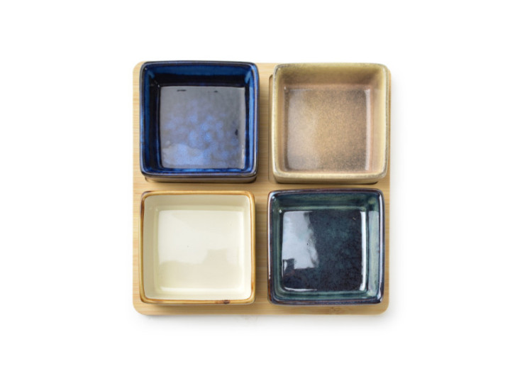 Planche de service MODERN KITCHEN - avec bols 19x19xh5cm - HTXD9920 - Mondex 2