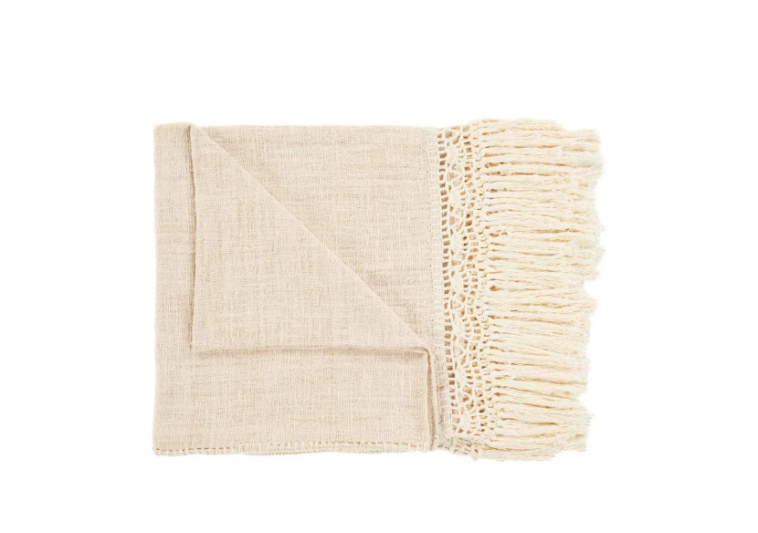 Plaid de Lit Gypsy - Naturel - BARI014N - Bazar Bizar