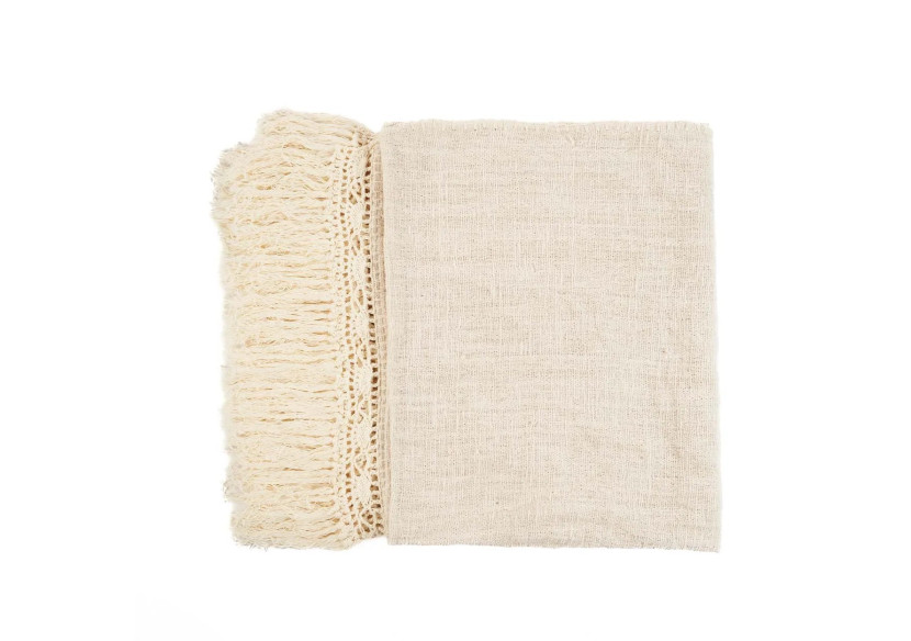 Plaid de Lit Gypsy - Naturel - BARI014N - Bazar Bizar