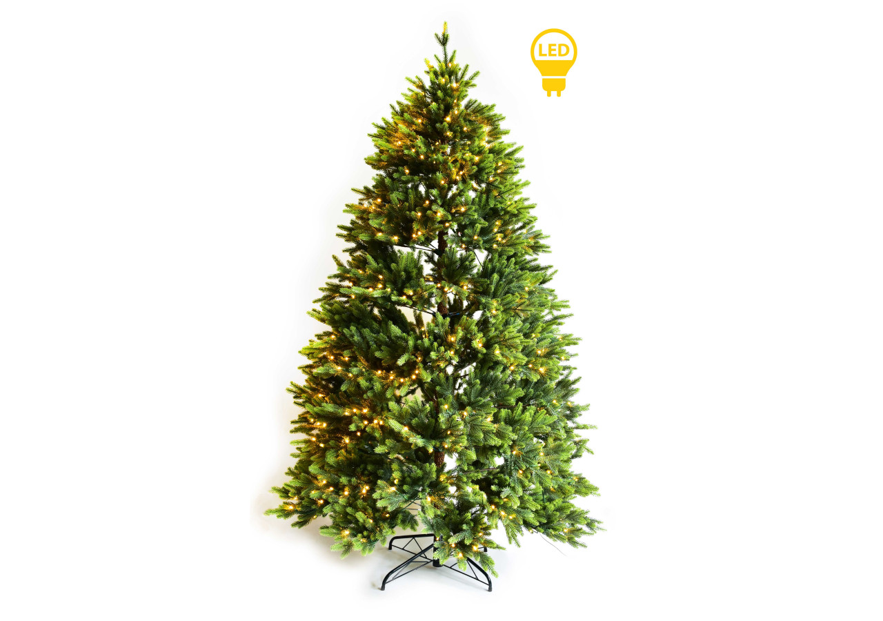 Sapin SANTA LILA - 130 x 210 cm avec LED - HIWJ1930-SW - Mondex