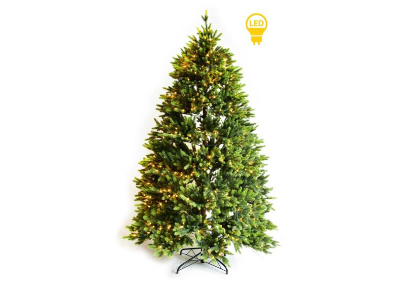 Sapin SANTA LILA - 130 x 210 cm avec LED - HIWJ1930-SW - Mondex