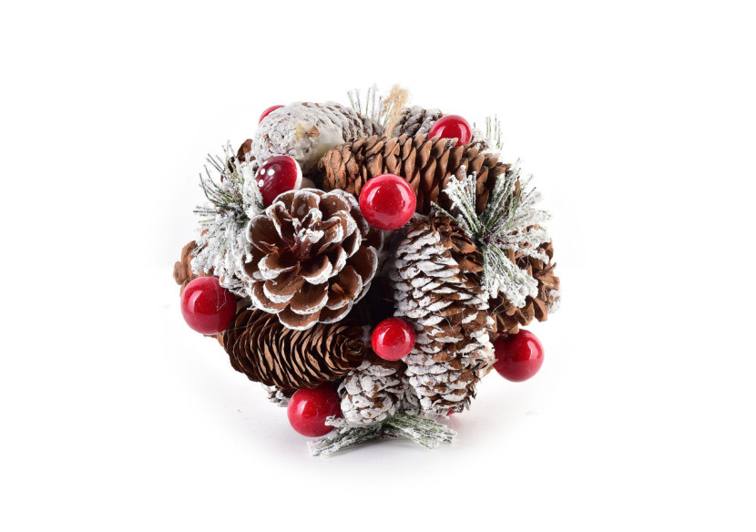 Boule suspendue SANTA LILA - 12 cm - HIWJ1992-SW - Mondex