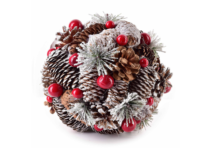 Boule suspendue SANTA LILA - 18 cm - HIWJ2012-SW - Mondex