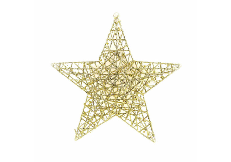 Étoile de Noël SANTA LILA - 40x45x5cm - HIWJ2098-SW - Mondex