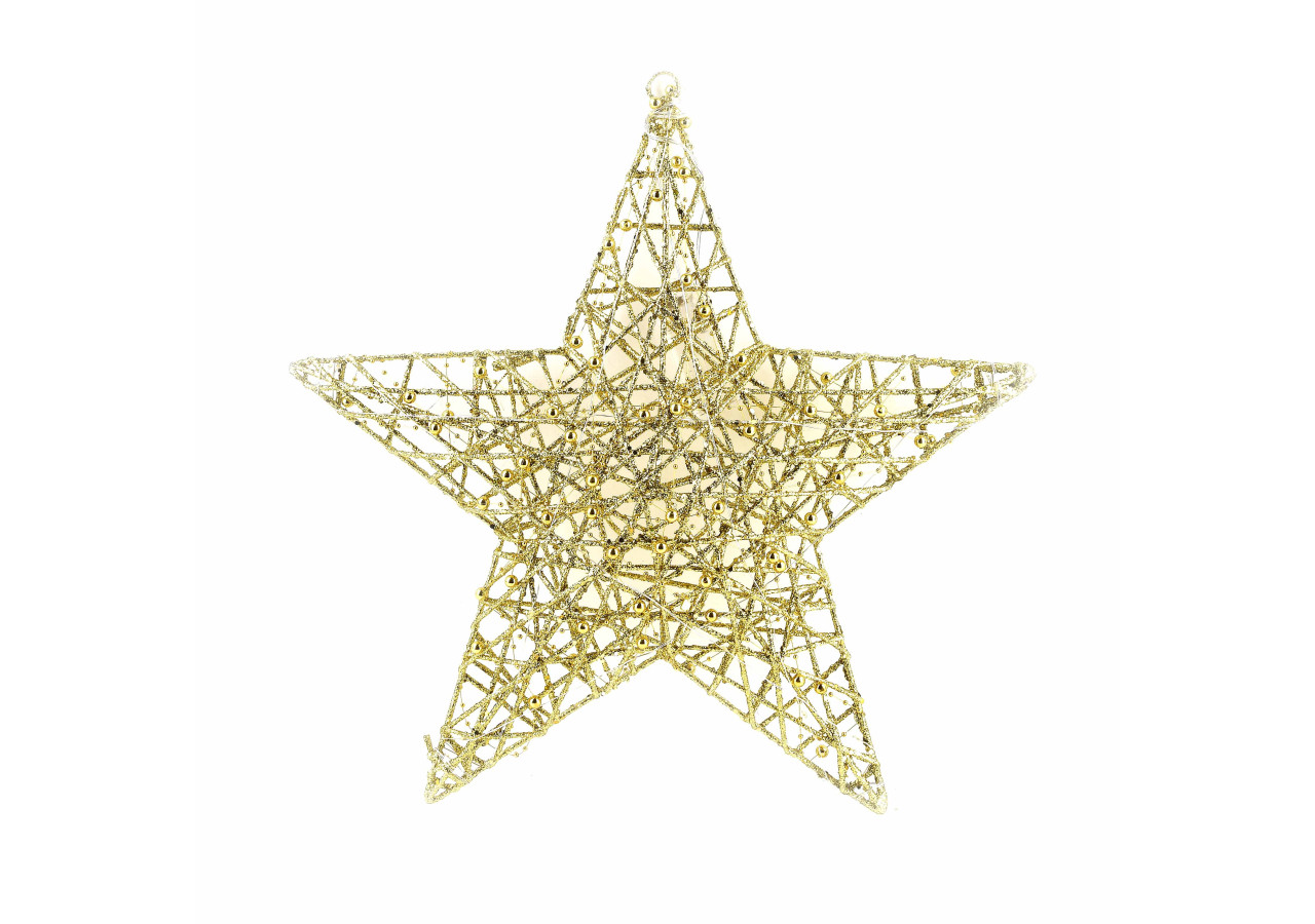 Étoile de Noël SANTA LILA - 40x45x5cm - HIWJ2098-SW - Mondex