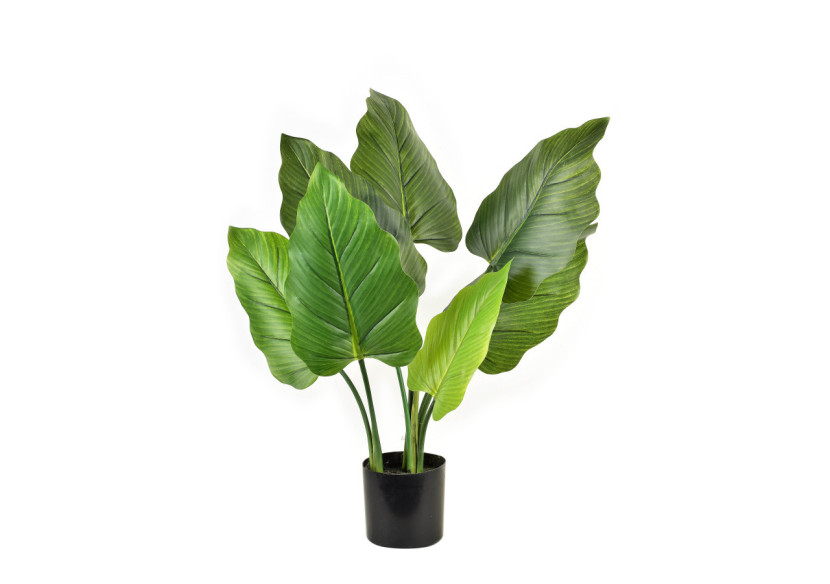 VIRIDIS Fleur d'alocasia artificielle H65cm en pot