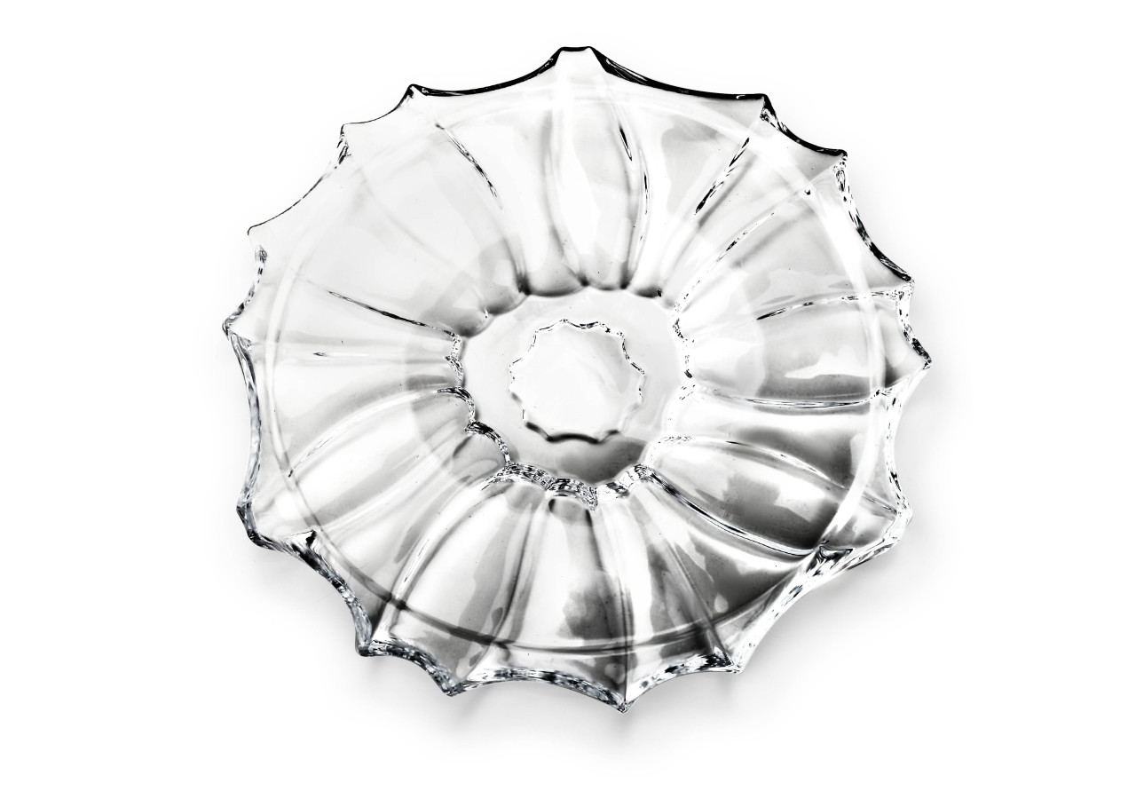 Assiette CAMOMILE - 33cm x 2.5cm en verre - HTID5863-PROM - Affekdesign By Mondex