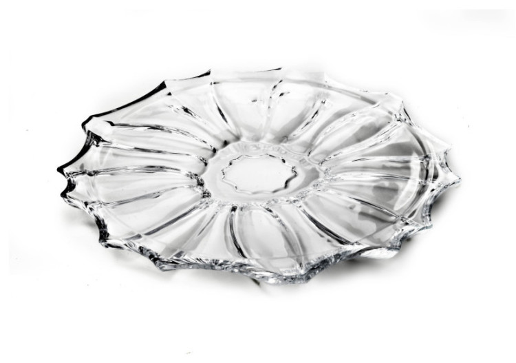 Assiette CAMOMILE - 33cm x 2.5cm en verre - HTID5863-PROM - Affekdesign By Mondex 2